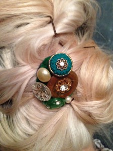 Vintage Button Hair Bobble How-To | Hannah & Husband
